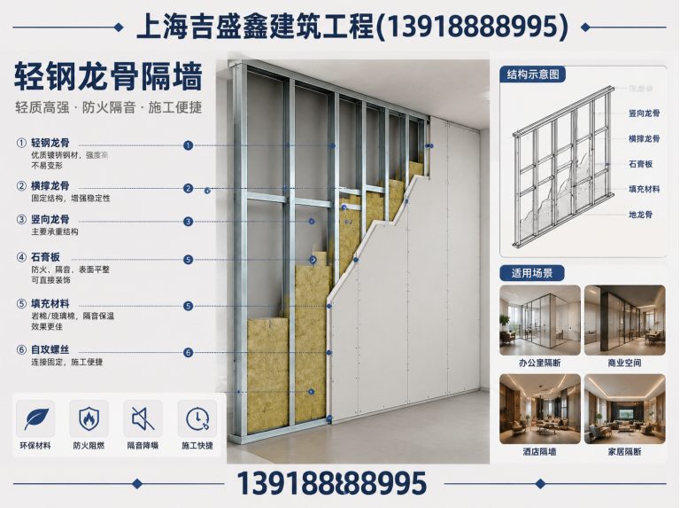 青浦区隔墙吊顶工程展示图